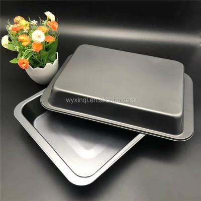 China Non Stick Carbon Steel Square Disposable Pizza Pan Hoffritz Bakeware for sale