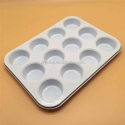 China 12 Cup Mini Muffin Pan Non-Stick Pan Cake Mold Stocked Bakeware for sale