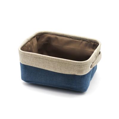 China Sustainable Multiple Sizes Eco-Friendly Rectangular Canvas Storage Basket for sale