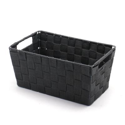 China Sustainable Contemporary Handmade Design PP Woven Storage Basket for sale