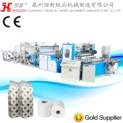 China Virgin Pulp 2150mm Fully Automatic Toilet Paper Tissue Roll / Kitchen Colored Paper Roll Making Machine Production Line Automatic Cutting for sale