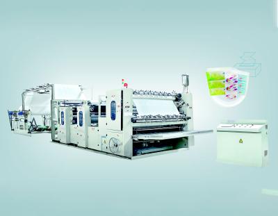 China Automatic V Folding Facial Tissue Machinery Facial Tissue Machine With 100% Stamper for sale