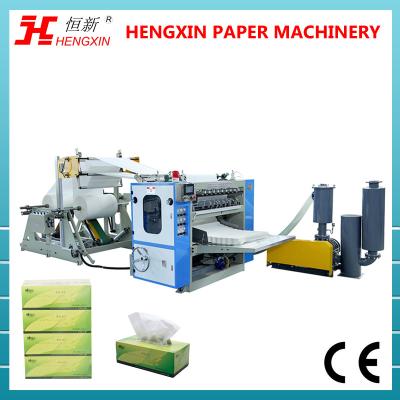 China HX-CS-190/6 line drawing type box V fold embossing facial tissue converting making machine for small business HX-CS-190/6L for sale