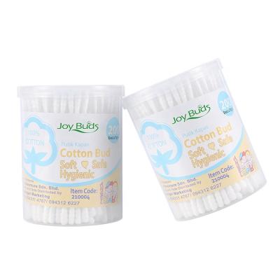 China Household Factory Wholesale Tip 200pcs Paper Stick Baby Cotton Swab Spiral Biodegradable Bud for sale