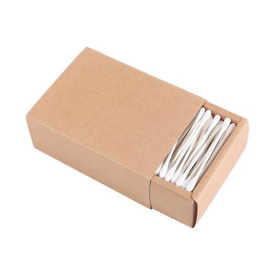 China Makeup Remover 200pcs Stick Cotton Earbuds Eco-Friendly White Paper Cotton Pads In Drawer Paper Box for sale