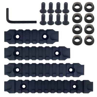 China M-Lok Nylon Tactical M-Lok /Keymod 5 Rail 5/Keymod 4pcs/set 7 9 11 Slot Rifle Mount AR15 M4 Rails Picatinny Rail for sale