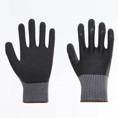 China Resistant Latex Light/Sensitive/Soft/Comfortable Cut Palm Coating Safety Sandy Finish Gloves For Glove Work for sale