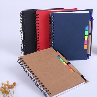 China Cheap Custom Spiral Color Transparent Sticky Note Daily Planner With Pen Holder for sale