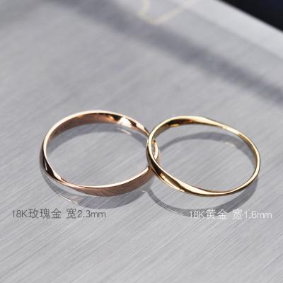 China Mobius CLASSIC Ring 18K Rose Gold Double Sided Twist Ring Rose Gold Women Ring for sale