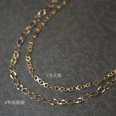 China Vintage 18k Gold Necklace Jewelry Wholesale Real Gold Cuban Chain Necklace Hiphop Jewelry for sale