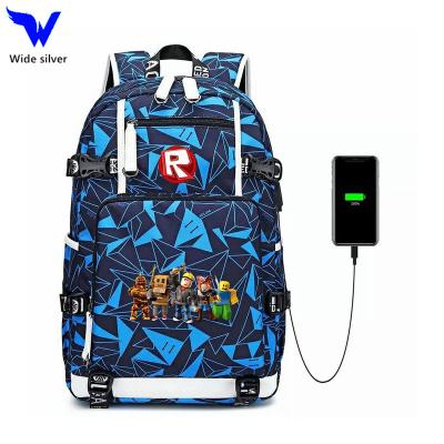 China With Roblox USB Backpacks Roblox School Bags USB Backpacks for sale