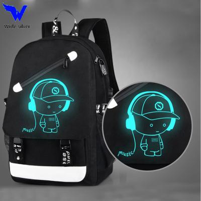 China With USB flymei anime mochila luminosa school backpack with USB for sale