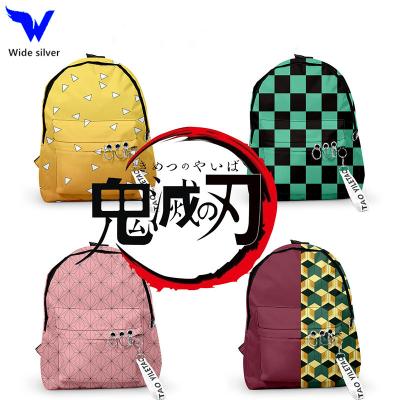 China Anime Character Backpack Waterproof Student School Canvas Bag for sale