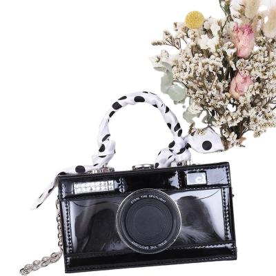 China High Quality Clear Camera Design Metallic Satchel Bag for sale