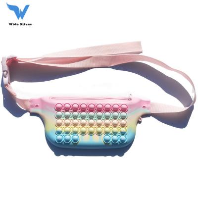 China Knapsack Waist Pack Messenger Bubble Push Coin Bags Waterproof Press Bag Sensory Push Coin Bags Sports Waist Bag for sale