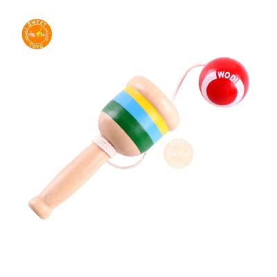 China Attractive Educational Funny Toys Mini Wood Catch Ball Cup and Coordinating Wooden Ball Eye Hand Game Ball Catch Cup for sale