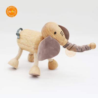 China Sound Kindergarten Baby 3d Wooden Elephant Shaped Wooden Educational Toys For Children for sale