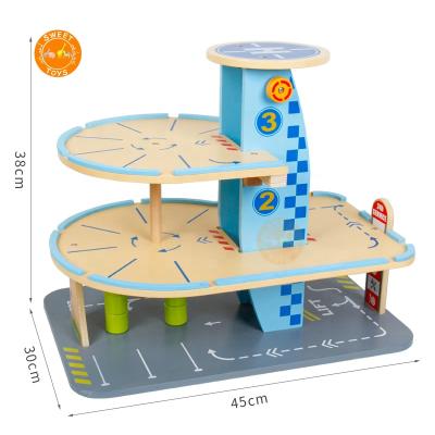 China Children's Early Education DIY Wooden Parking Lot Kids Wooden Toys Educational Toys For Children Wooden Car Parking Toy For Role Play for sale