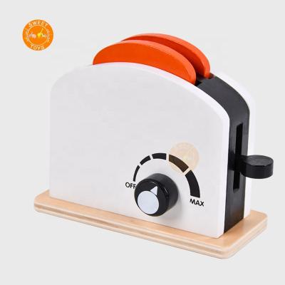 China Toy Wooden Bread Machine Funny Educational Tableware Baking Game Toy Set Kitchen Pretend Play Kids Early Educational Role Play Toy for sale