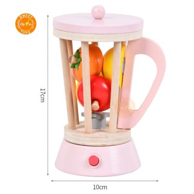 China Toy Kids Juice Extractor Funny Educational Toy Sets Kitchen Wooden Toys Pretend To Play For Children Early Education Wooden Role Play Toy Set for sale