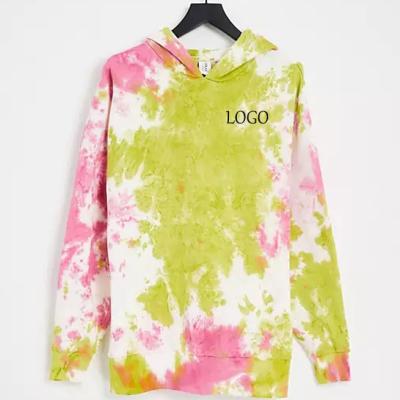 China 2022 New Fashion Stylish QUICK DRY Custom Design Women Jogging Suit Pullover Hoodie Tie Dye Blue Sweatshirt Hoodie for sale