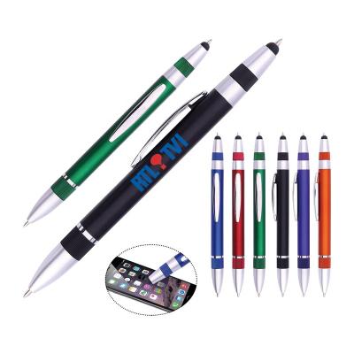 China Unique Design Services Volume Pen Promotional Quality Best Selling Double Tip Ball Pen With Custom Logo Printed Stylus Pen for sale