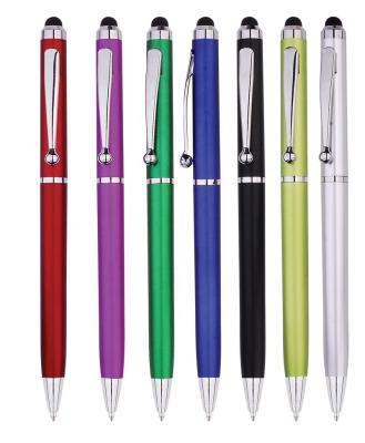 China office & School Pen Gift Promotional Plastic Stylus Pen Stylus Touchscreen Pen With Metal Clip Customized Logo Printed OEM for sale