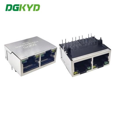 중국 빛과 DGKYD312Q106AB2A4DN 멀티-포트 1X2 RJ45 네트워크 커넥터 이더넷 트랜스 기가비트 통합 필터 판매용