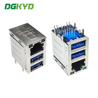 Κίνα Διπλοί USB3.0 λιμένες DGKYDRU231188AB2WDB1080 RJ45 ο μορφωματικός Jack καμίας οδήγησης προς πώληση