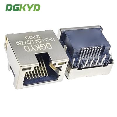 China KRJ-CB4.2GYZN Metal Shielded Dip Low Profile Rj45 Jack for sale