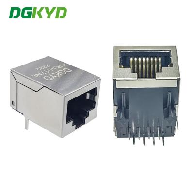 China KRJ-017NL 10/100Base Tab Down rj45 lan Jack netwerkconnector met lan-transformator Te koop