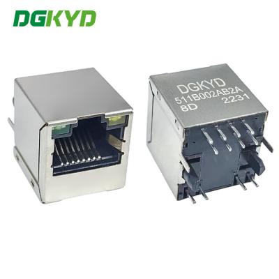 China DGKYD511B002AB2A8D RJ45 100M 180 graus conector de rede direto 8PIN com soquete leve e blindado à venda