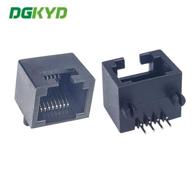 China Conector preto portuário da rede DGKYD53241188IWA1DY1006 único RJ45 todo o plástico à venda