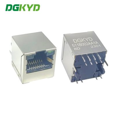 China Soquete de PIN With Lamp And Shielded do conector 8 do grau RJ45 de DGKYD511B002AA1A8D 180 à venda