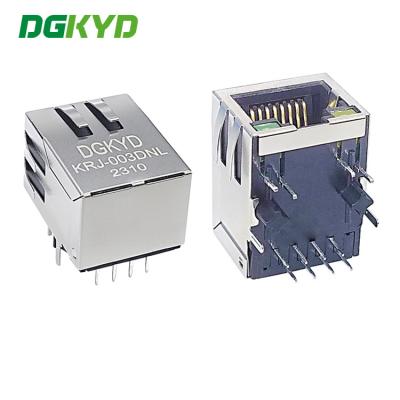 China Network Port 1x1 Tab Down RJ45 Jack Module With Lan Transfomer 100Base J0011D01NL for sale