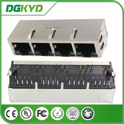 중국 다 항구 RJ45는 자기학 8P8C Pcb Mountable 커뮤니케이션을 통합했습니다 판매용