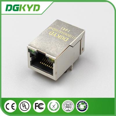 China golpecito 1x1 de los 25.4Mm el 100M encima del conector de Ethernet RJ45 con el POE para el enchufe del cable de la red en venta