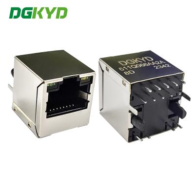 China DGKYD511Q066AA2A8D conector RJ45 vertical de 180 graus de inserção direta gigabit filtro integrado à venda