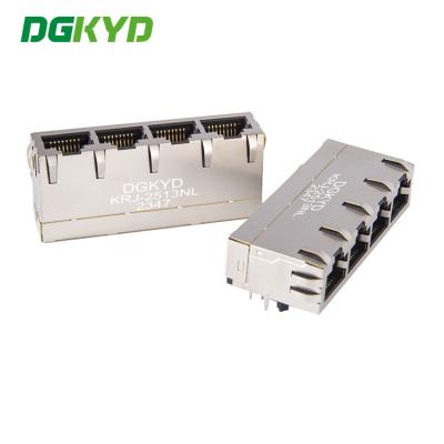 China Gigabit Network Socket 4 Gang RJ45 Connector Ethernet Interface KRJ-2513NL Te koop