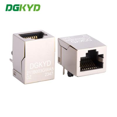 Chine RJ45 à cellule unique avec prise de filtre 100M Interface de tête cristalline Base mère DGKYD211B003GWA5DZ à vendre