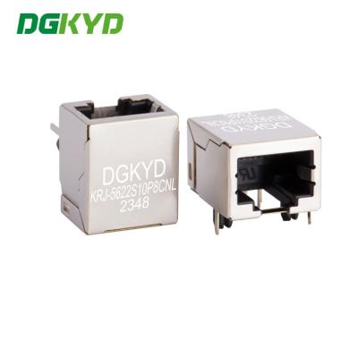 Κίνα KRJ-5622S10P8CNL μονοπύλη RJ45 πρίζα Ethernet χωρίς φωτεινή ζώνη προστατευμένη διεπαφή κρυστάλλινης κεφαλής προς πώληση