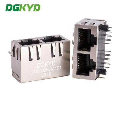 중국 UTP RJ45 네트워크 필터 인터페이스 2 공동 인터페이스 통신 통합기 DGKYD112B002HWA1D1 판매용