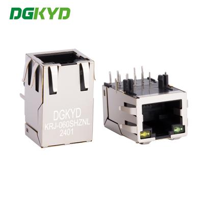 Cina KRJ-060SHZNL RJ45 presa di comunicazione, 100Base-T presa di porta di rete integrata del router, presa di PCB Cat5 RJ45 industriale in vendita