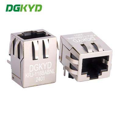 中国 KRJ-118BABNL RJ45 ネットワークコネクタ ギガビットイーサネット マジック RJ45 モジュラージャック,産業用 RJ45 女性コネクタ 販売のため