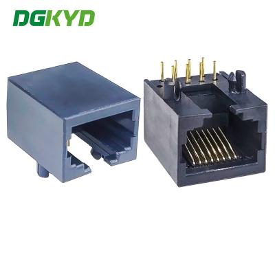 China DGKYD56221118IWA1DY4 Single Cell RJ45 10P8C Light Free All Plastic Mesh Socket 6U for sale