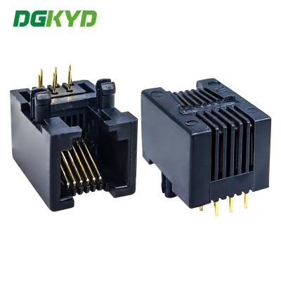 Κίνα DGKYD53211166IWA1DY4 RJ11 διεπαφή 6P6C σύνδεσμος πλαστικό φως ελεύθερη άμεση εισαγωγή 90 βαθμών πρίζας 6U προς πώληση