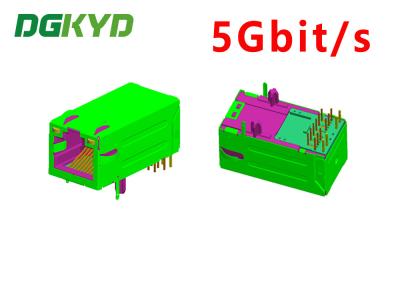 China 5Gbit / s RJ45 magnetics jack ethernet industrial connector 33MM GY / GY for sale