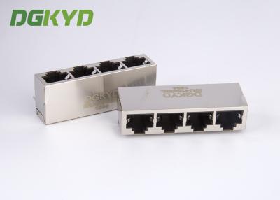 중국 1 x 4 커뮤니케이션을 위한 다수 항구 cat5 RJ45 PCB 소켓 연결관 여성 판매용