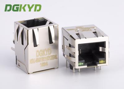 Китай Соединитель 8P8C сети Rj45 держателя PCB KRJ-5921S11GYZENL одиночный гаван модульный поднимает RJ45 домкратом без трансформатора продается