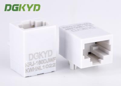 중국 Unshield 흰색 하우징 고양이 5e RJ45 단일 포트 이더넷 잭(자기 포함) 100 base-tx RJ45(변압기 포함) 판매용